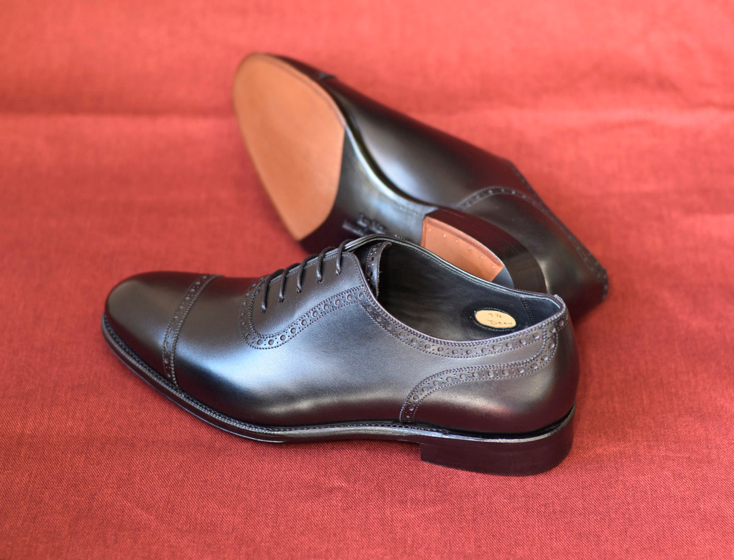 “Dean” Adelaide, Black Dress Shoes,  Annonay Vocalou, Hand welted, US size 5 1/2 ~ 10