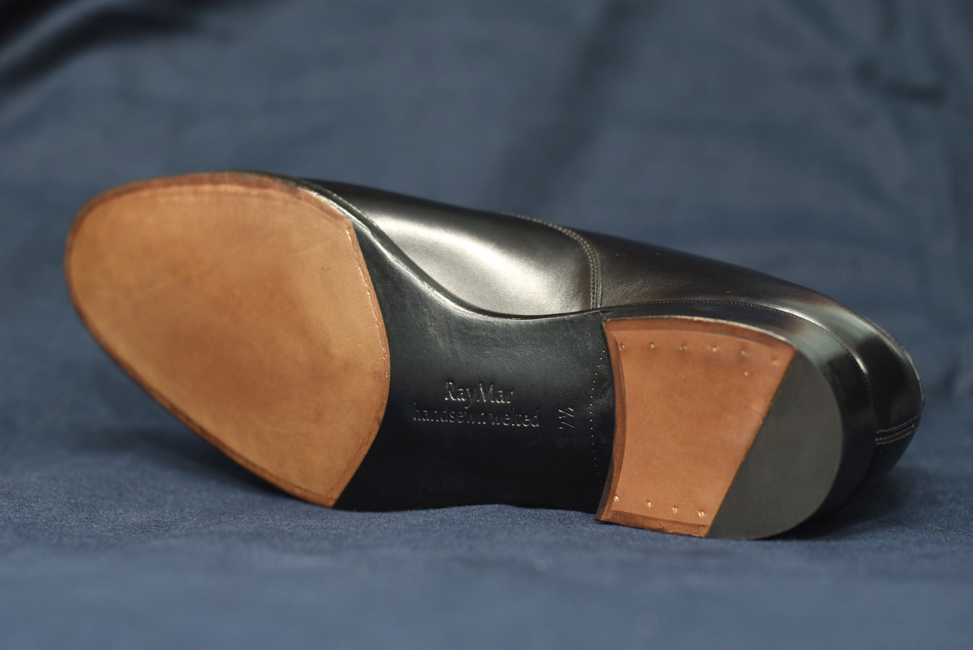 PASSUS SHOES Dean Handmade Black Box Calf Cap Toe Derby Shoes US