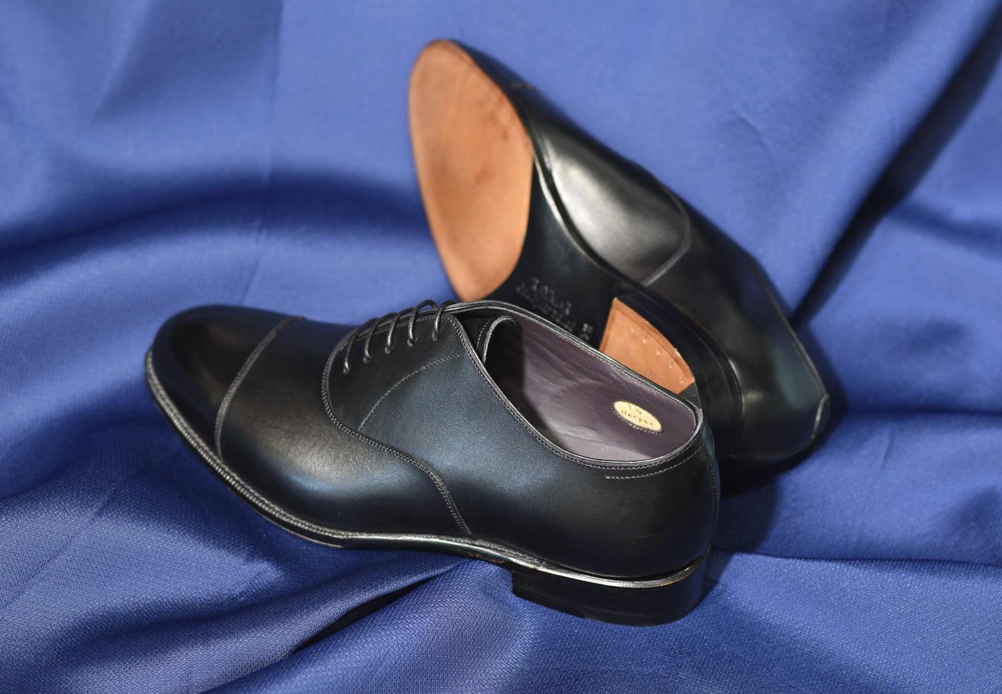 “Harper” Cap toe, Black Dress Shoes,  Weinheimer Box calf,  Goodyear welted, US size 5 1/2 ~ 10