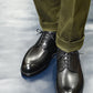 “Owen” V Tip Split Toe Derby, Black Dress Shoes, Weinheimer Box calf, Goodyear welted, US size 5 1/2 ~ 10