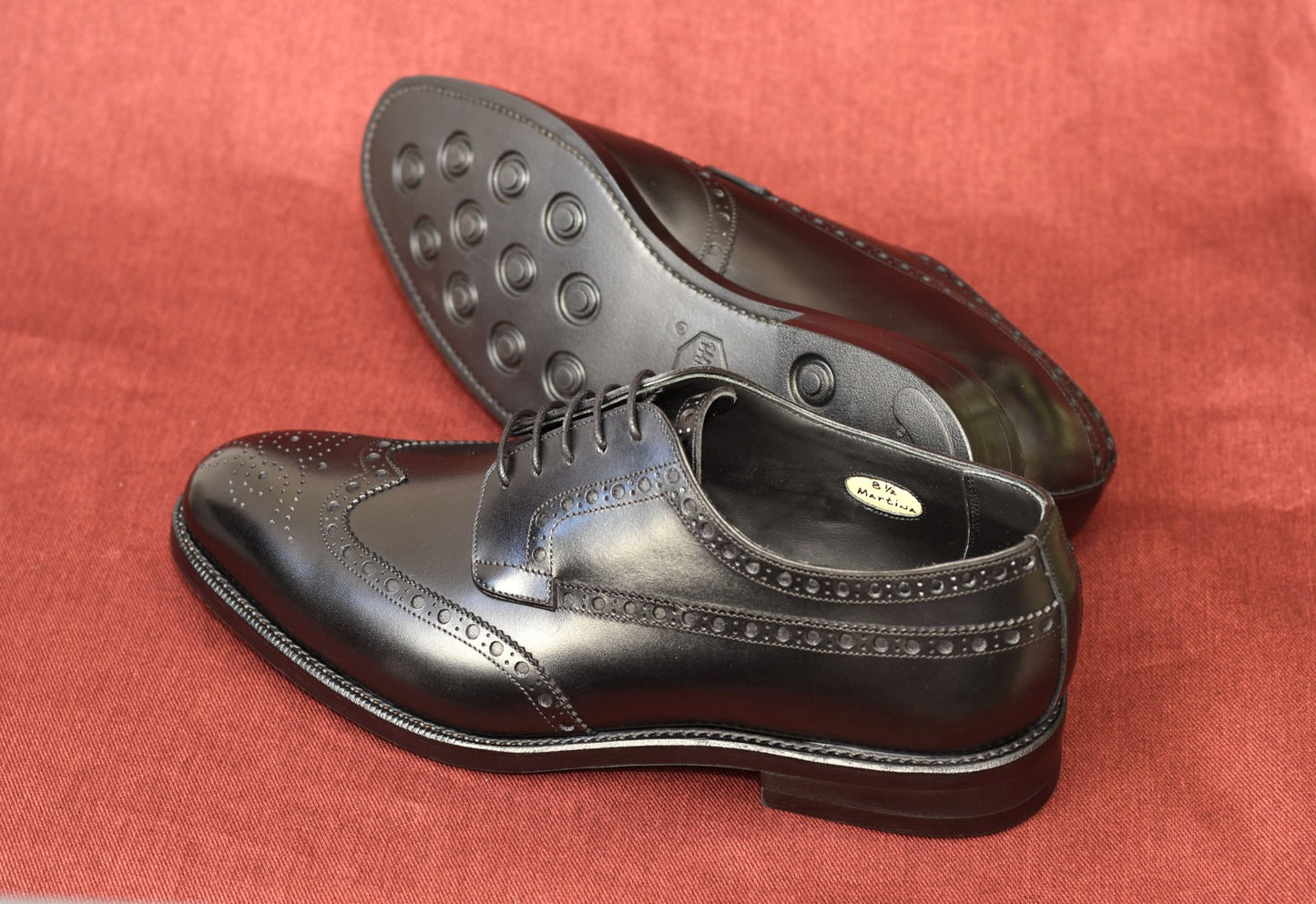 “Martina” Full brogue, Black Dress Shoes, Annonay Vocalou, Goodyear welted, US size 5 1/2 ~ 10