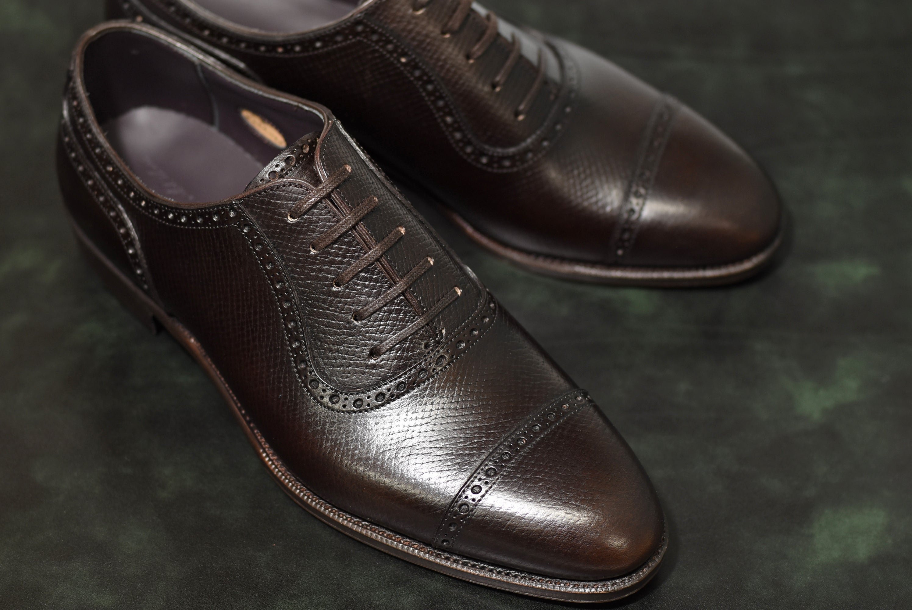 “Kettner” Adelaide, Chocolate Dark Brown Dress Shoes, Horween Hatch Grain,  Hand welted, US size 5 1/2 ~ 10