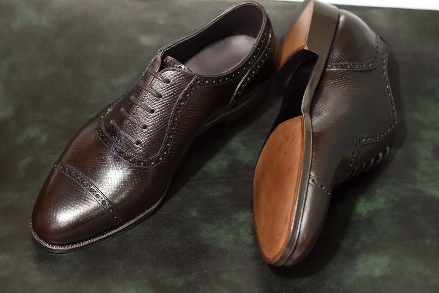 “Kettner” Adelaide, Chocolate Dark Brown Dress Shoes, Horween Hatch Grain, Hand welted, US size 5 1/2 ~ 10